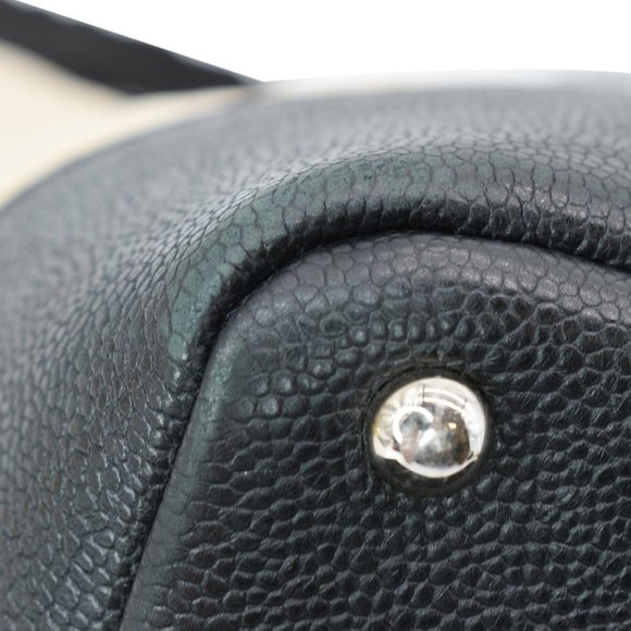 CHANEL Drawstring Large Quilted Calfskin & Caviar Shopping Tote Bag Beige - Picture 9 of 11